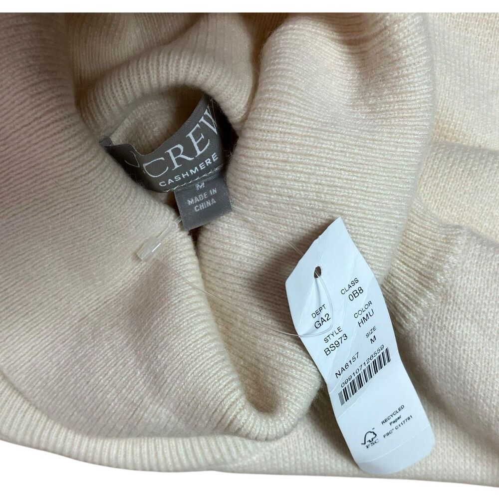 J Crew Cashmere Mockneck Sweater Shell Womens M Ivory Sleeveless Luxury‎ BS973 - Picture 5 of 11